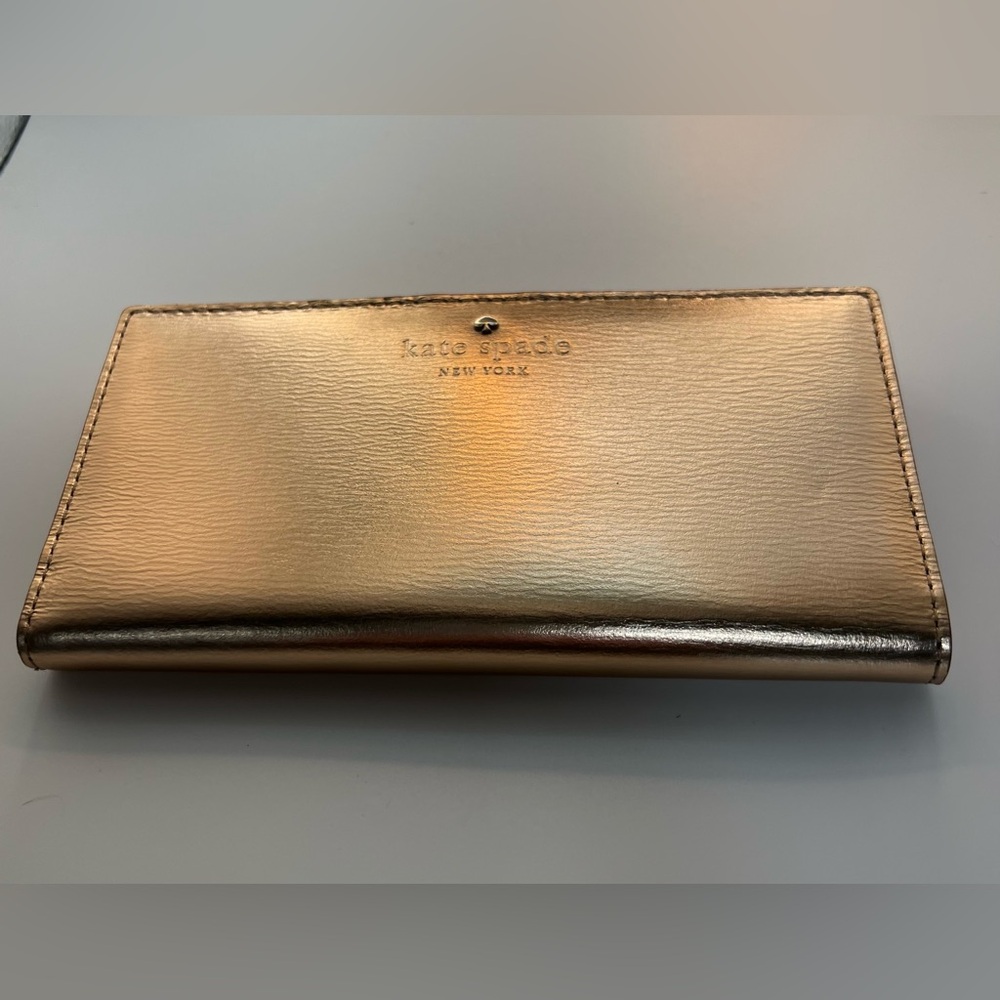 Kate Spade Storybook Lining Brightspot Ave Wallet - Rose Gold - Collector’s Item